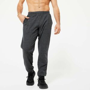 Pantalon regular 100 Fitness gri bărbați imagine