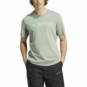 adidas TERREX CLASSIC LOGO TEE Tricou pentru bărbați, verde deschis, mărime imagine