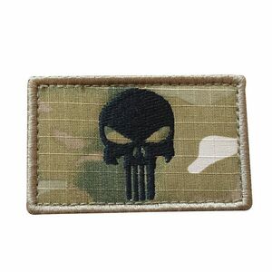 WARAGOD Broderie patch Rectangle Punisher Flag Patch Multicam imagine