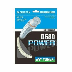 Yonex BG 80 POWER Racordaj badminton, alb, mărime imagine