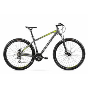 Bicicleta de munte pentru barbati Romet Rambler R9.1 Gri/Verde/Argintiu 2023 imagine