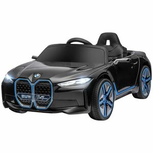 Mașină electrică pentru copii 3-8 ani cu licență BMW cu telecomandă, claxon și faruri, 115x67x45cm negru-roșu-albastru deschis HOMCOM | Aosom RO imagine