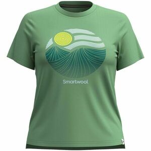 Smartwool W HORIZON VIEW GRAPHIC SHORT SLEEVE Tricou pentru femei, verde, mărime imagine