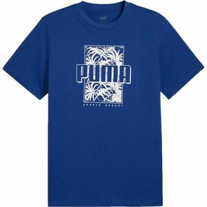 Puma ESSENTIALS + PALM RESORT GRAPHIC TEE Tricou pentru bărbați, albastru închis, mărime imagine