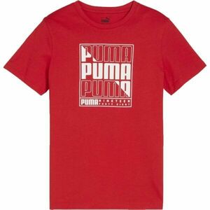 Puma GRAPHICS WORDING TEE B Tricou pentru băieţi, roșu, mărime imagine