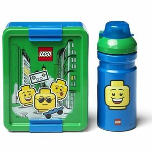 LEGO Storage ICONIC BOY Set pentru gustări, albastru, mărime imagine