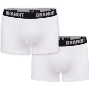 Brandit Boxeri cu logo 2buc, alb-alb, alb-alb imagine
