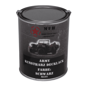MFH Vopsea army, negru mat, 1 litru imagine