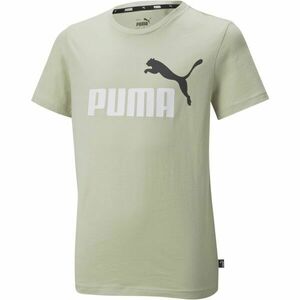 Puma ESS + 2 COL LOGO TEE Tricou de băieți, kaki, mărime imagine