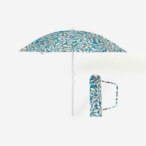 Umbrelă de plajă compact 2 locuri UPF 50+ - Paruv 160 Albastru flori imagine
