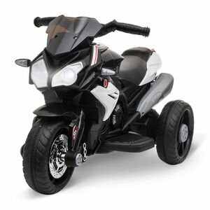 HOMCOM Motocicletă Electrică pentru Copii 3-6 Ani, Max 25 kg, 6V, Viteză 3km/h, Design Sportiv, Negru | Aosom Romania imagine