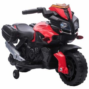 Motocicleta electrica , faruri, claxon, 3 km/h, pentru copii 18-48 luni, Rosu HOMCOM | Aosom RO imagine