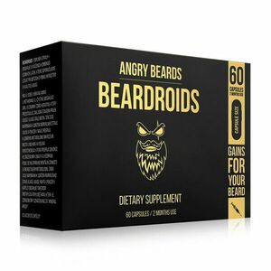 ANGRY BEARDS Supliment alimentar Beardroids - Vitamine pentru creșterea bărbii 60 buc imagine
