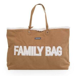 Geanta Childhome Family Bag, aspect piele intoarsa Bej imagine