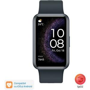 Ceas activity tracker Huawei Watch FIT SE, Bluetooth, GPS, Bratara Silicon, Negru imagine