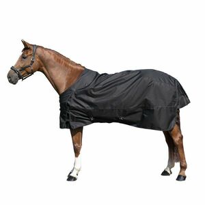 Pătură impermeabilă pentru exterior echitație ALLWEATHER 1000D negru cai imagine