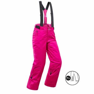 Pantalon călduros impermeabil schi PNF500 Roz Fete imagine