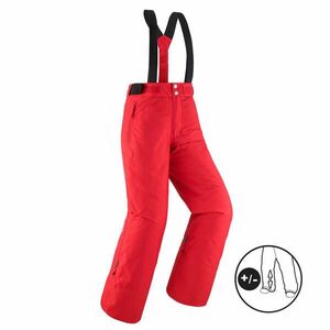 Pantalon călduros impermeabil schi PNF500 Roșu Băieți imagine