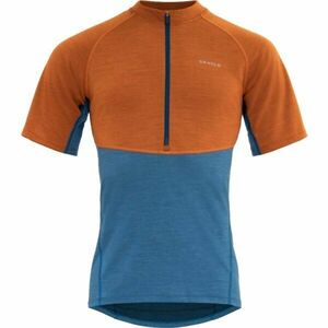 Devold STANDAL MERINO TEE ZIP NECK Tricou de ciclism bărbați, portocaliu, mărime imagine