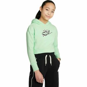 Nike NSW CROP HOODIE FILL Hanorac fete, verde deschis, mărime imagine