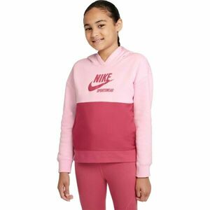 Nike NSW HERITAGE FT HOODIE G Hanorac pentru fete, roz, mărime imagine