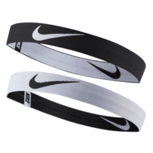 NIKE HEADBANDS 2 PK WITH POUCH BLACK/WHI imagine