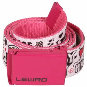 Lewro UDO Curea din material textil cu cataramă din metal pentru copii, roz, mărime imagine