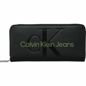 Calvin Klein SCULPTED MONO ZIP AROUND MONO Portofel de damă, negru, mărime imagine