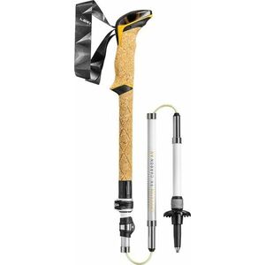 LEKI Bețe de trekking Cressida FX Carbon AS, alb-mango-argintiu, 100 - 120 cm imagine
