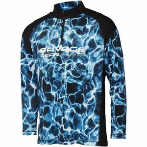 Bluza Savage Gear Marine UV Long Sleeve Tee Sea Blue (Marime: L) imagine