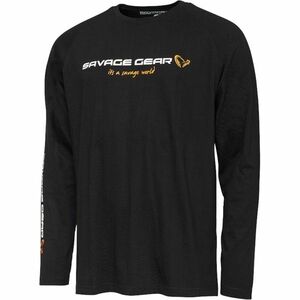 Bluza Savage Gear Signature Long Sleeve, Black Caviar (Marime: L) imagine