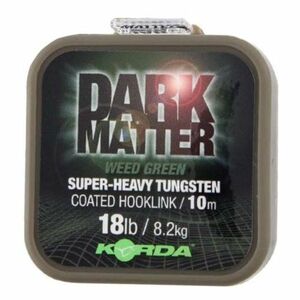 Fir Textil Cu Camasa Korda Dark Matter Super-Heavy Tungsten Coated Hooklink Weed Green, 10m (Rezistenta fir: 18 lbs) imagine