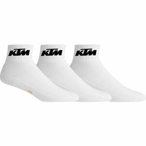 KTM SOCKS SHORTY 3P Șosete unisex, alb, mărime imagine