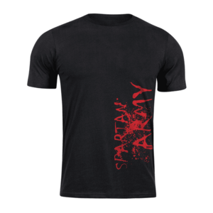 Tricou scurt DRAGOWA spartan army RedWAR, negru 160g/m2 imagine