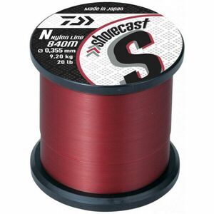 Fir monofilament Daiwa Shorecast, rosu, 840-1250m (Diametru fir: 0.35 mm) imagine