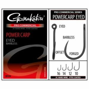 Carlige Gamakatsu Pro Commercial Power Carp Eyed, 10buc/plic (Marime Carlige: Nr. 14) imagine