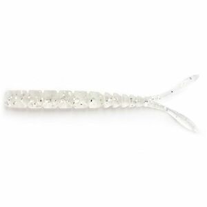 Grub Mustad Aji Micro Pilo, Clear Silver Glitter, 5cm, 15buc/plic imagine