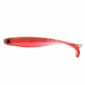 Shad Mustad Mezashi Tail Minnow Floating, Transparent Red, 7.6cm, 6buc imagine