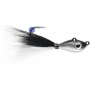 Jig Mustad Big Eye Bucktail Black Silver/BW, Culoare Silver Crystal Flash, 3.5g imagine