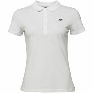 4F POLO SLIM Tricou polo femei, alb, mărime imagine