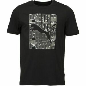 Puma GRAPHICS CAMO TEE Tricou pentru bărbați, negru, mărime imagine