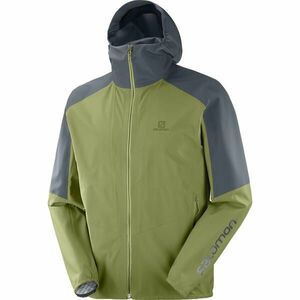 Jachetă impermeabilă drumeție Salomon Outline Verde/Gri Bărbați imagine