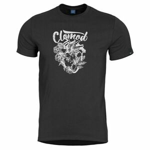 CloMod Tricou scurt "Flower heart", negru imagine