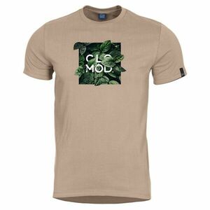 CloMod Tricou scurt "Leaves", Khaki imagine