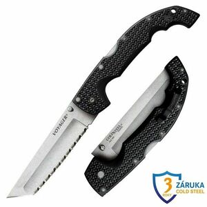 Cold Steel Extra Large Voyager tanto cuțit de închidere zimțat (AUS10A) imagine