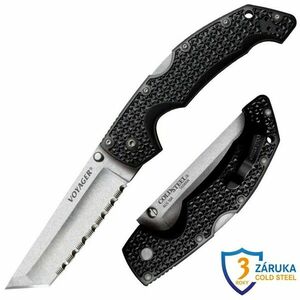 Cold Steel Folding Knife Large Voyager tanto Pt. Zimțat (AUS10A) imagine