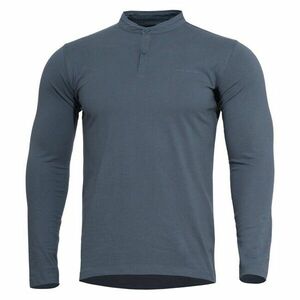 Pentagon Tricou lung cu nasturi Romeo 2.0, Charcoal Blue imagine