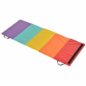 HOMCOM Mat Fitness pentru Sala si Acasa 5 Panouri Pliabile 195x76x3cm imagine