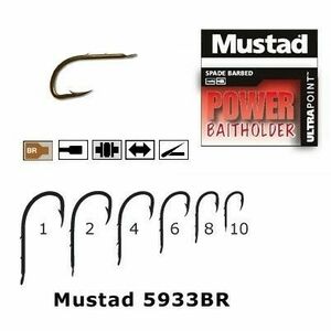 Carlig bronz Mustad, forjat, revers, 2 spini, 10 buc (Marime Carlige: Nr. 1) imagine