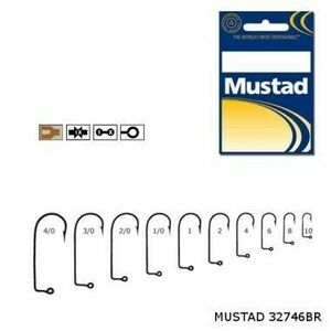 Carlig Bronz, pentru twister 100 buc/ plic (M.32756.) Mustad (Marime Carlige: Nr. 2) imagine